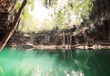 Cenote idílico en Yucatán, México
